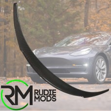 Tesla Model 3 2016+ V- Style Carbon Fibre Boot spoiler by Carbon Factory 
